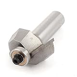 uxcell 面取りルータービット 12.7mmシャンク径 22.2mm切削直径 シルバートーン