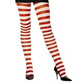 Candy Cane Tights Adult - One-Size - Accessories & Makeup