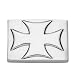 Iron Cross Engraved Polished Pewter Belt Buckle