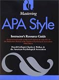 Mastering APA Style: Instructor's Resource Guide