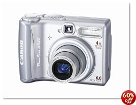 Canon PowerShot A540 6MP Digital Camera with 4x Optical Zoom