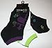 Rocawear Women's/Girl's Low Cut Socks 3 Pair - Size: 9-11 Black/White/Multi