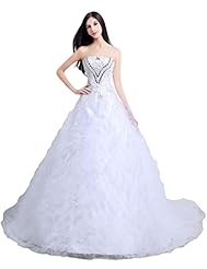 Strapless Tulle  Natural   Waistline Beaded  Ball Gown  Dress