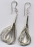 10 strand Liquid Silver Earrings