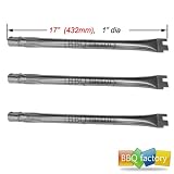 13041(3-pack) Replacement Straight Stainless Steel Burner for Mcm, BBQ Grillware, Ducane, Home Depot, Original Part, Lowes Model Grills