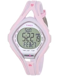 Timex Womens T5K506DH Ironman Sleek 150-Lap Pink and White Resin Strap Watch