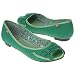 BC Footwear Women's Bangs Flat,Green,8.5 M