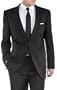 Cool Light Weight Men's Black Suit *AVAILABLE IN 2-BUTTON AND 3-BUTTON* Taper Slim Cut + White Shirt & Black Tie + As Seen in The Picture - PLEASE CLICK TO ENLARGE AND CLICK FOR DIFFERENT NUMBER OF BUTTONS