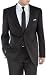 Cool Light Weight Men's Black Two Button Suit ** Taper Slim Cut + White Shirt & Black Tie + As Seen in The Picture