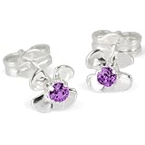 Produkt-Bild: SilberDream Ohrringe Blume lila 925 Sterling Silber Ohrstecker SDO508V