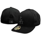 Dodgers New Era 59FIFTY Black On Black Cap - Men's