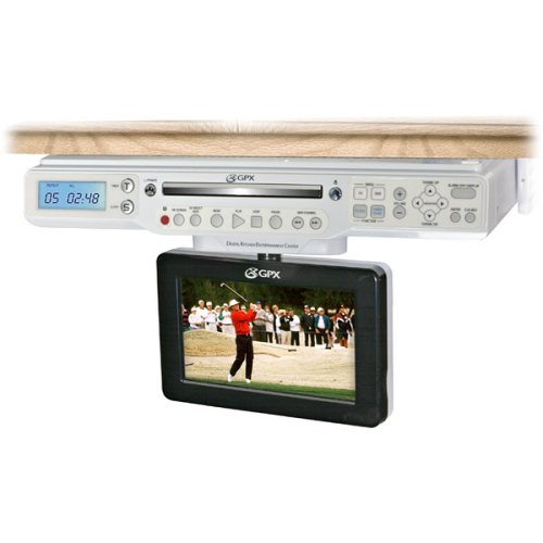 GPX KCLD8815DT Under-Cabinet 7-Inch Widescreen LCD TV with DVD Player and AM/FM/Weatherband Radio GPX KCLD8815DT Under-Cabinet 7-Inch Widescreen LCD TV with DVD Player and AM/FM/Weatherband Radio