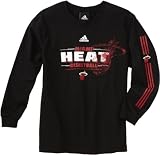 NBA Youth Miami Heat Long Sleeve Tee "Bank Shot" - R8A26Pshe (Black, Medium)