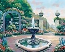 Renaissance Garden by John Zaccheo Art Print Poster 28 x 22