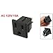 uxcell US Plug AC 125V 15A Panel Mount Outlet Power Socket Black