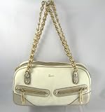 Gucci Handbags(Off White/Gold) 152462 Capri Small Leather Shoulder Bag with Signature Web