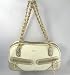 Gucci Handbags(Off White/Gold) 152462 Capri Small Leather Shoulder Bag with Signature Web