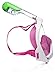 Easy Snorkel Full Face Snorkeling Mask - 180 Panoramic View for Increased Visibility, Tubeless Technology Snorkeling Gear Prevents Gag Reflex - (Pink, S/M)