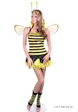4Pc Queen Honey Bumble Bee Sexy Holiday Party Costume