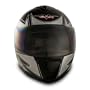 VCAN V136 Silver Large Spartan Graphic Full Face Helmet