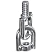 Morris Products 17668 Swivel Male-Female, 3" Diameter, 1/2" -13 Height, 1/2"-13 Thread, 1150lbs Design Load
