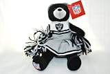 OAKLAND RAIDERS OFFICIAL NFL CUTE 8IN FOOTBALL CHEERLEADER PLUSH TEDDY BEAR