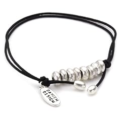 Pilgrim Damen-Armband Textil schwarz 20cm  444-796
