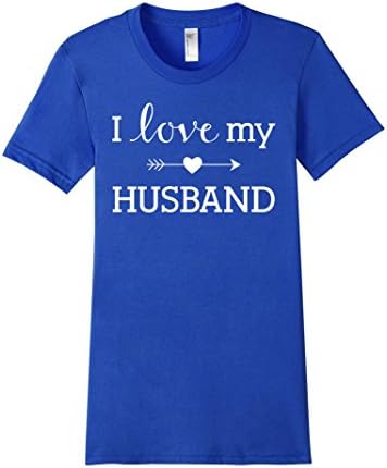 I Love My Husband Heart Arrow - Female Small - Royal Blue