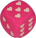 Pink Dice with White Hearts Car Aerial Ball Antenna Topper