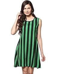 Vertical Stripe Fit-and-Flare Summer  Dress