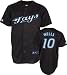 Vernon Wells Jersey: Adult 2010 Majestic Alternate Black Replica #10 Toronto Blue Jays Jersey