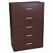 Tif Jumbo 5 Drawer Chest Mahogany