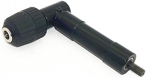 Dsloger 8mm Hex Shank Screwdriver Drill Bit Angle Driver 90 Degree Right Angle 3/8in Keyless Chuck Drill Adapter Steel Body Design New