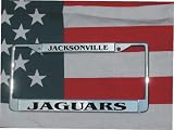 Jacksonville Jaguars Chrome Laser Engraved License Plate Frame NFL