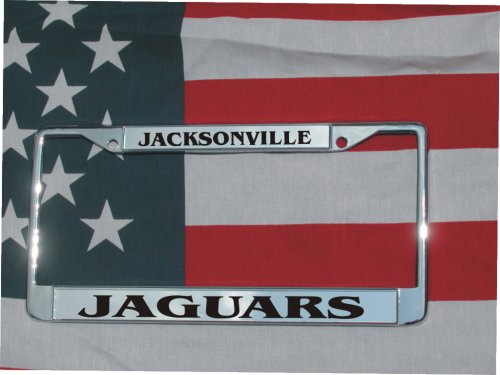 Jacksonville Jaguars Chrome Laser Engraved License Plate Frame NFL