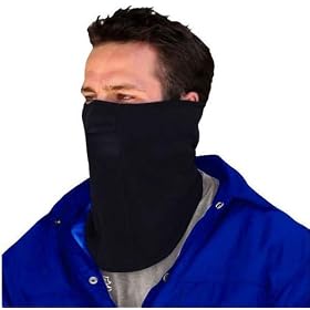ZANheadgear Black Micro Fleece Face Mask with Mesh Mouth