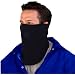 ZANheadgear Black Micro Fleece Face Mask with Mesh Mouth