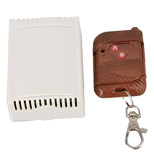BQLZR DC12V 315MHZ Universal 2 Channels Way Peach-Wood Transmitter Wireless Remote Control Switch Relay Learning Code with Two Small Red Key AB Type