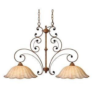 Hinkley Petals 4534AD Round (24H x 39W) Pool Table 2 Light 200 watt Pendant in Antique... by Hinkley