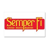 22 x 14 Wall Vinyl Sticker Semper Fi Marine Corps