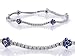Sapphire Flower and Round Diamond Bracelet (2 ct.
