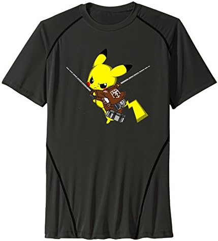 Pikachu Protect The Wall Mens Quick Dry Sport T-Shirt Fitness