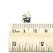 So Beauty Deep Blue and White Rhinestones Studded 3D Nial Art Decorations Package of 10
