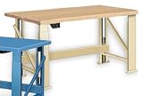 Pucel-Grizzly Electric Ergonomic Hydraulic Workbench with Wood Top