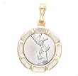 14k Yellow And White Gold "My First Communion" Pendant