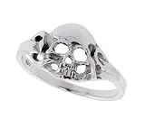 Sterling Silver Polished Skull Ring