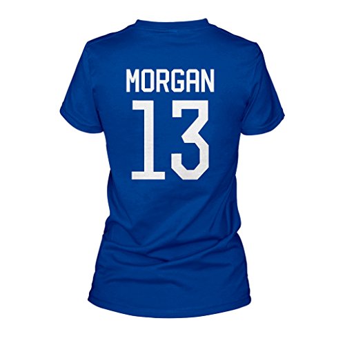FreshRags Alex Morgan 13 US Women's Soccer Fan JR Fit Ladies sided T-Shirt SM Royal