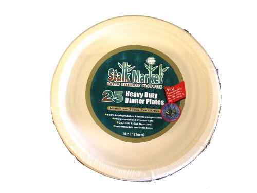 Stalkmarket 10-Inch Heavy Duty Dinner Plate, 25-Count Packages (Pack of 12)
