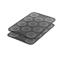 Mastrad F45614 Lot de 2 Feuilles de Cuisson pour Grands Macarons Gris Fum�