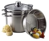 Fagor Commercial Stainless Steel 4-Piece Multi Steamer/Cooker Set, 8 Qt.